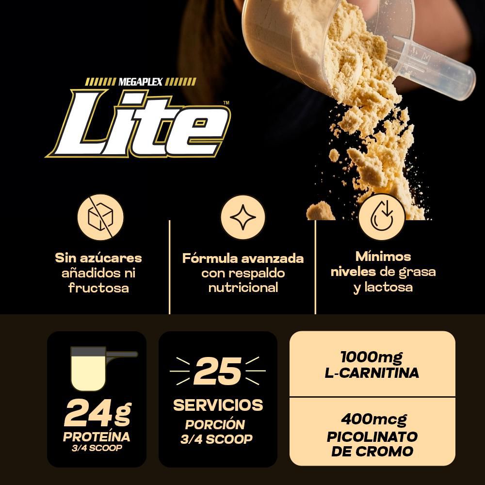 Proteína MEGAPLEX Lite Con L Carnititna (3  gr) img #3