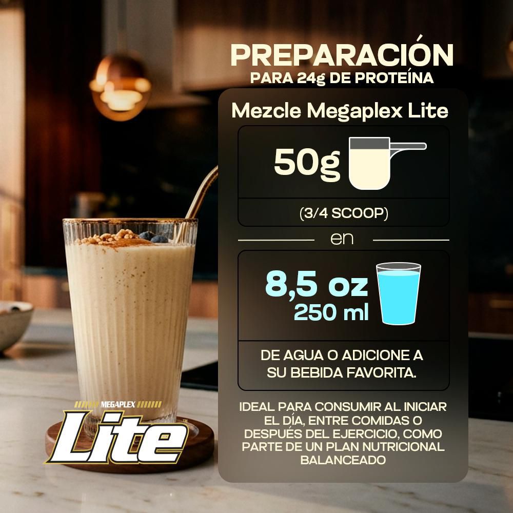 Proteína MEGAPLEX Lite Con L Carnititna (3  gr) img #4