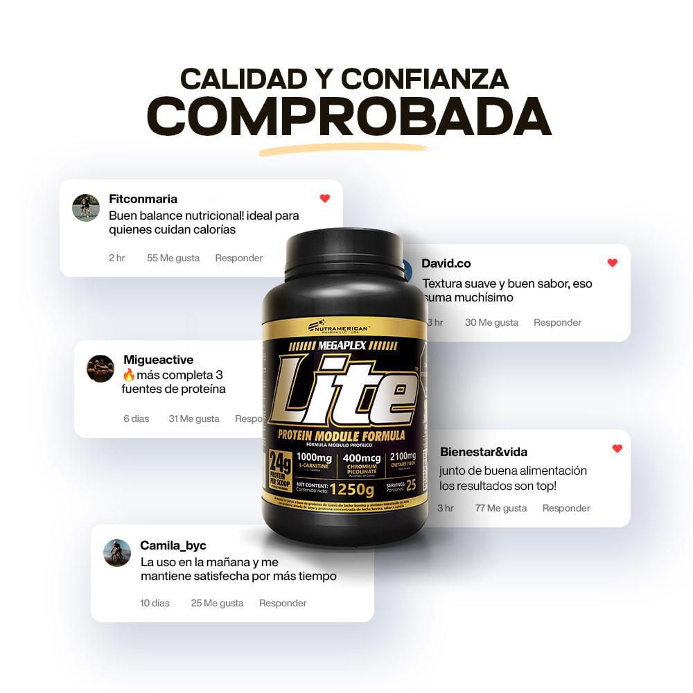Proteína MEGAPLEX Lite Con L Carnititna (3  gr) img #6