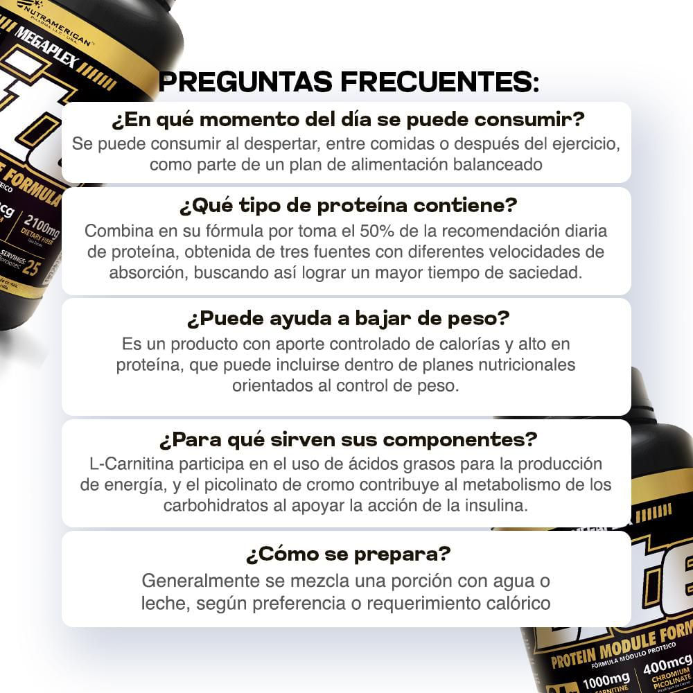 Proteína MEGAPLEX Lite Con L Carnititna (3  gr) img #7