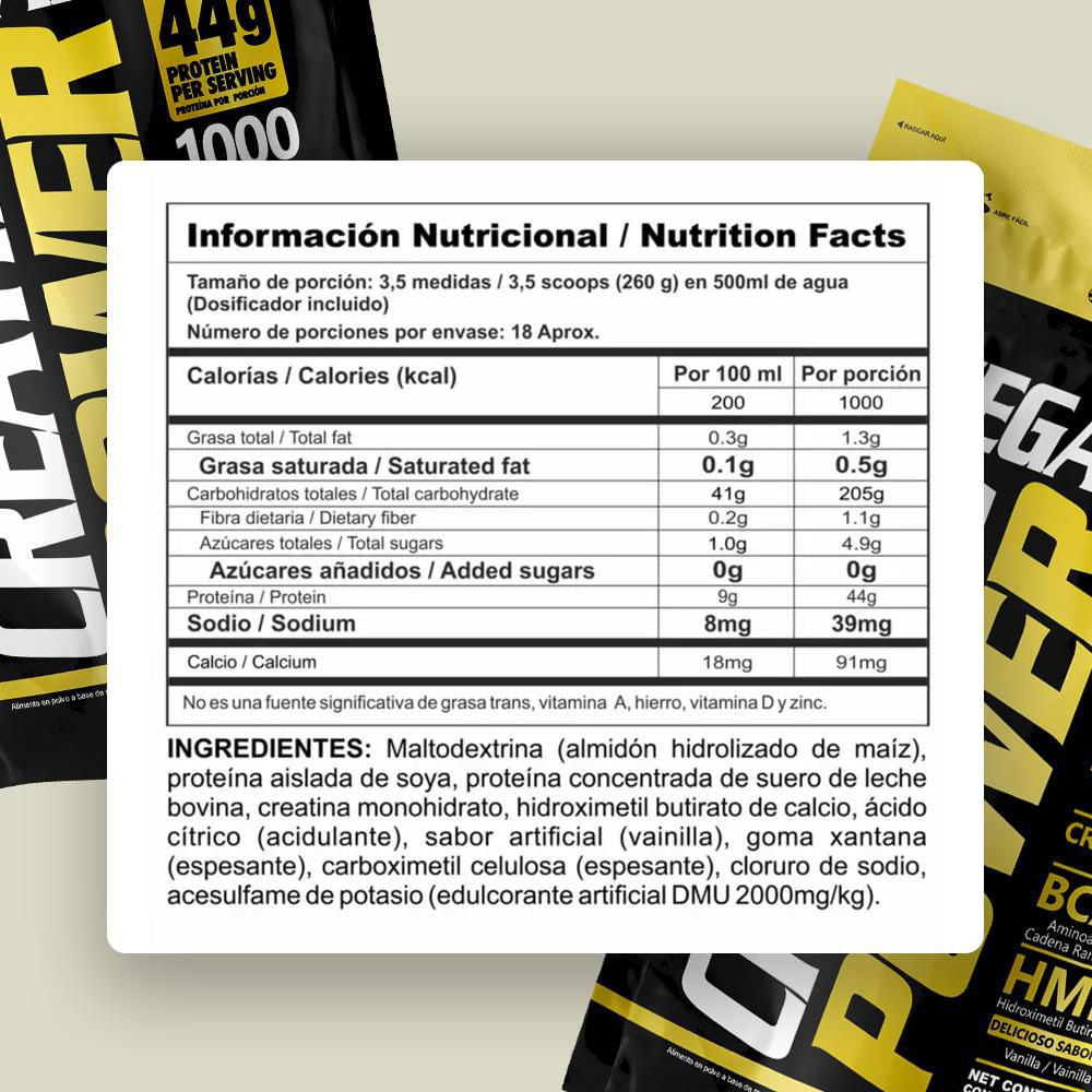 Proteína MEGAPLEX Creatine Power (4545  gr) img #2