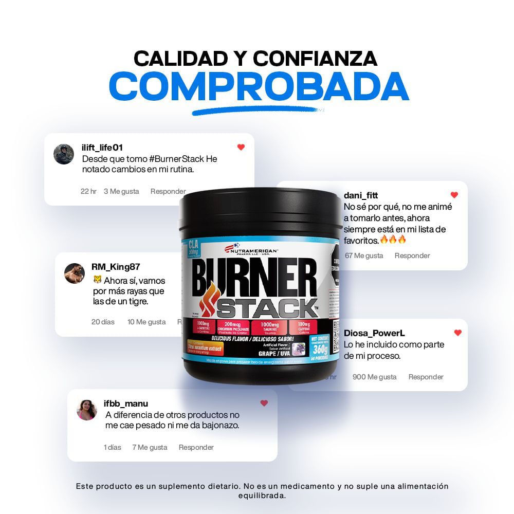 Quemador de grasa MEGAPLEX Burner Stack Uva (360  gr) img #6