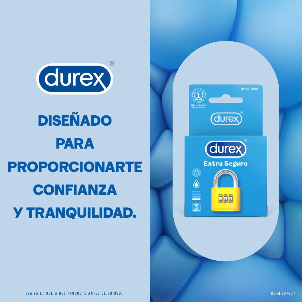 Condones DUREX extra seguro (3  und) img #2
