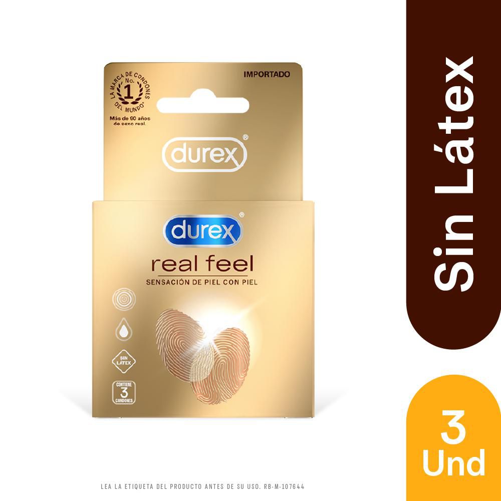 Condones DUREX sensación piel con piel sin látex (3  und) img #1