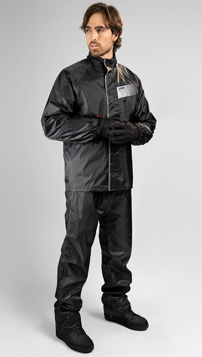 Impermeable FP Storm Moto Negro Liviano PVC img #1