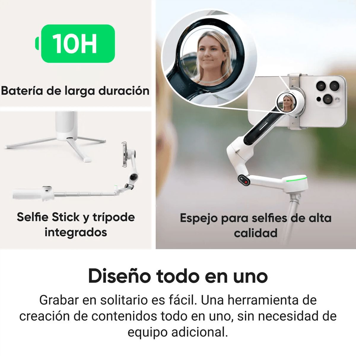 Soporte Insta360 Flow2 Pro Summit White img #4