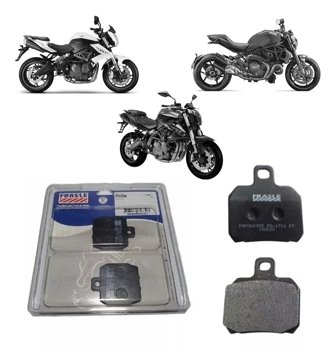 Pastillas Freno Fras-Le Ducati1200-Benelli600 Guzzu Trasera img #2