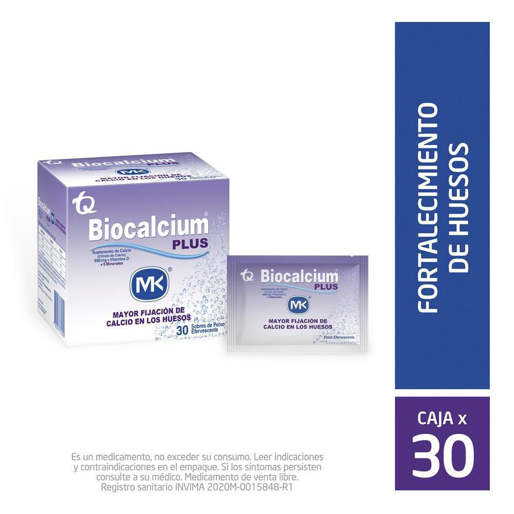 Suplemento de calcio BIOCALCIUM MK plus con vitamina D (30  und) img #1