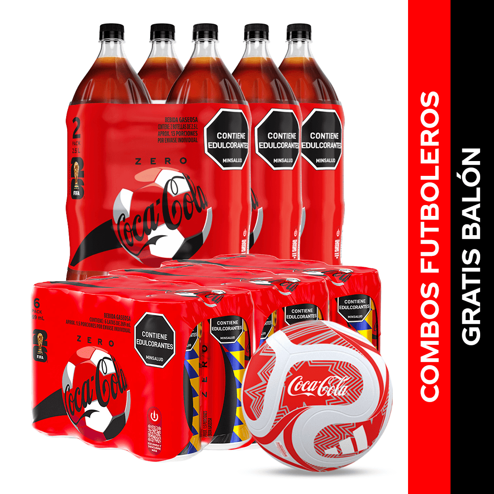 Combo futbolero 8 - Coca Cola Zero + Balón N°5 Adidas img #1