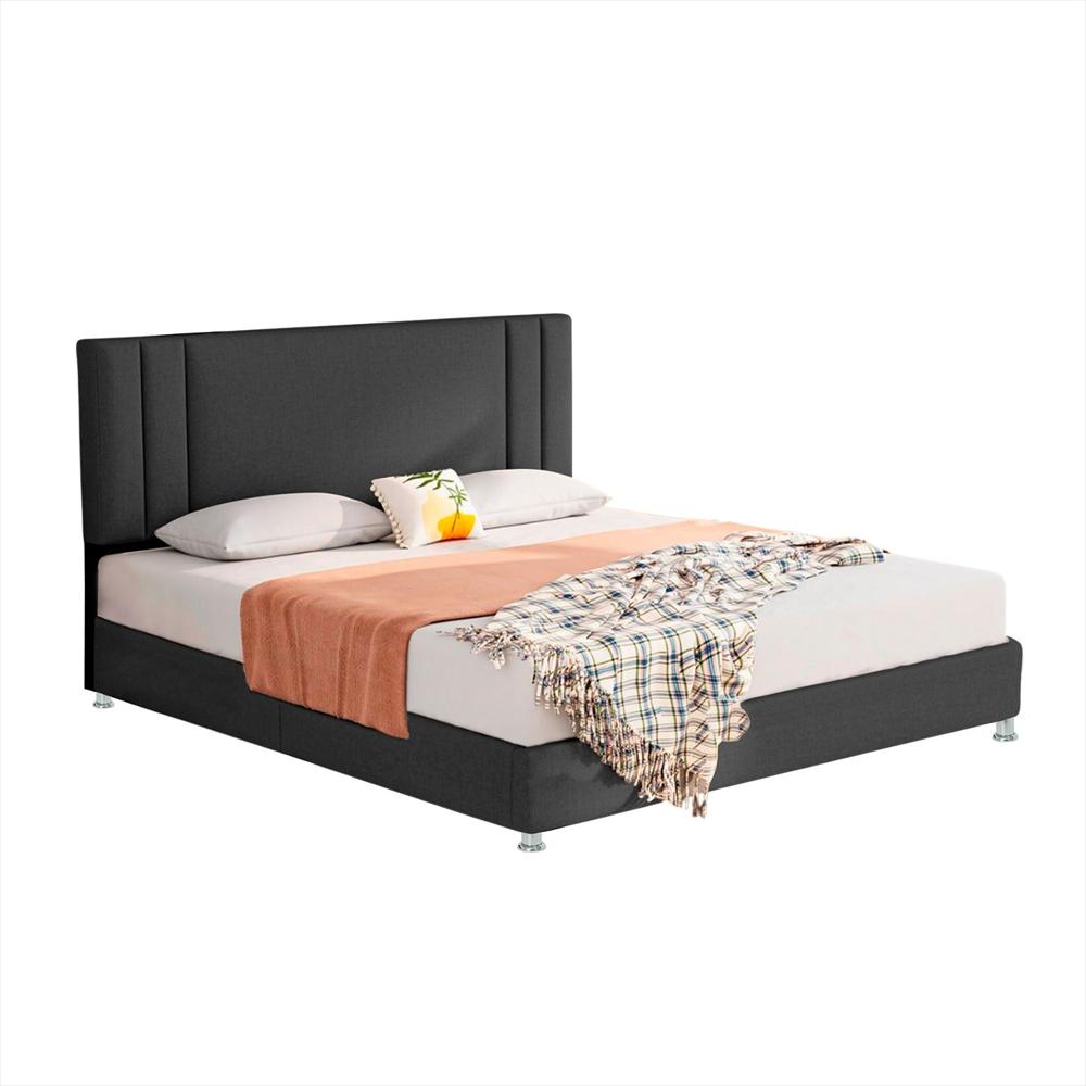 Combo Base Cama Con Espaldar Doble Lupe Gris Plomo img #3