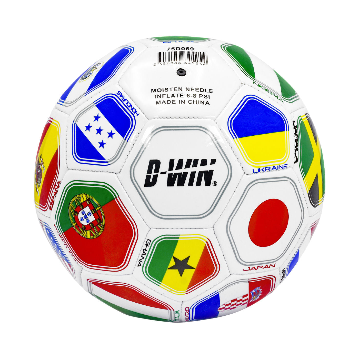 Balón de Fútbol N5 D-WIN World Game Azul con Caja img #2