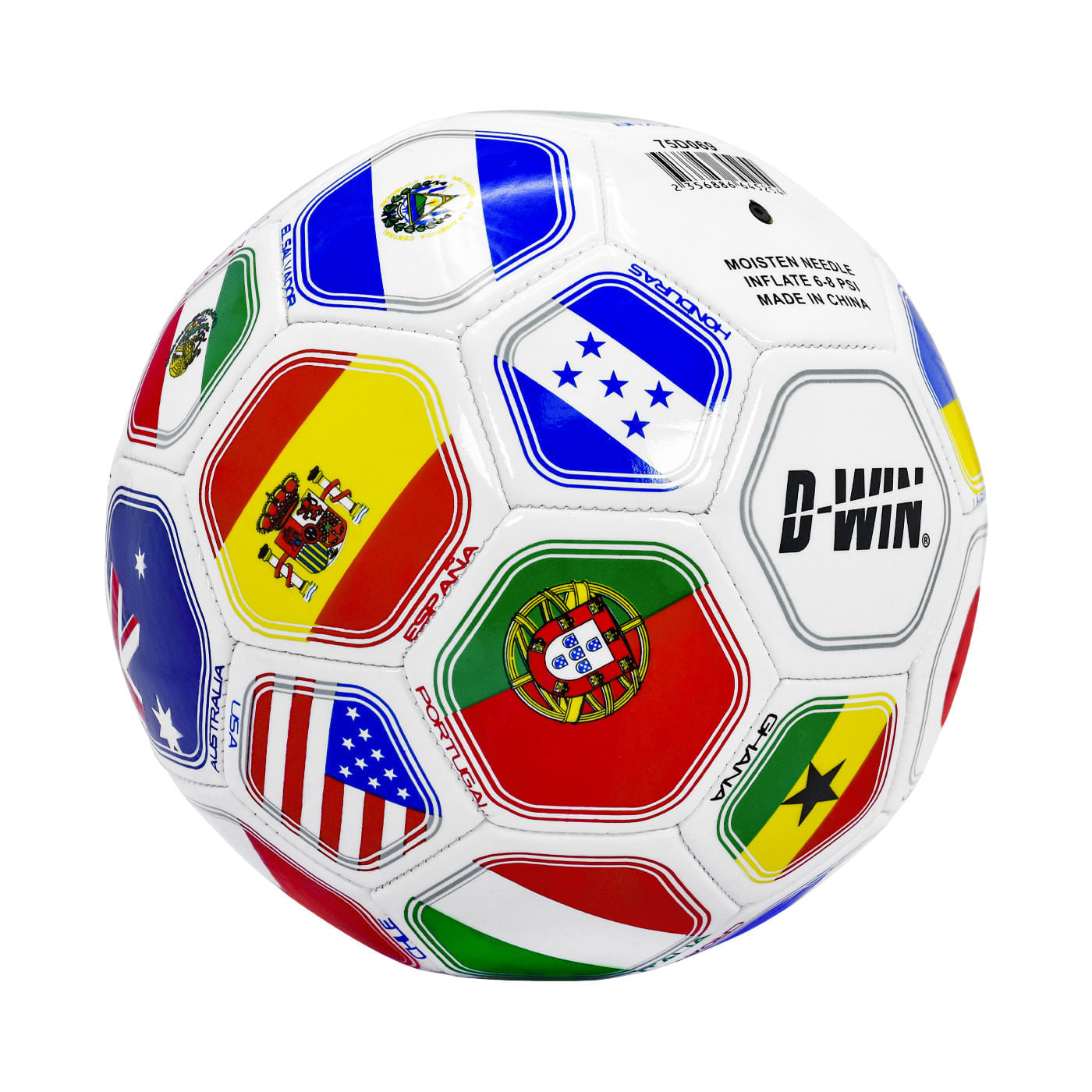 Balón de Fútbol N5 D-WIN World Game Azul con Caja img #4