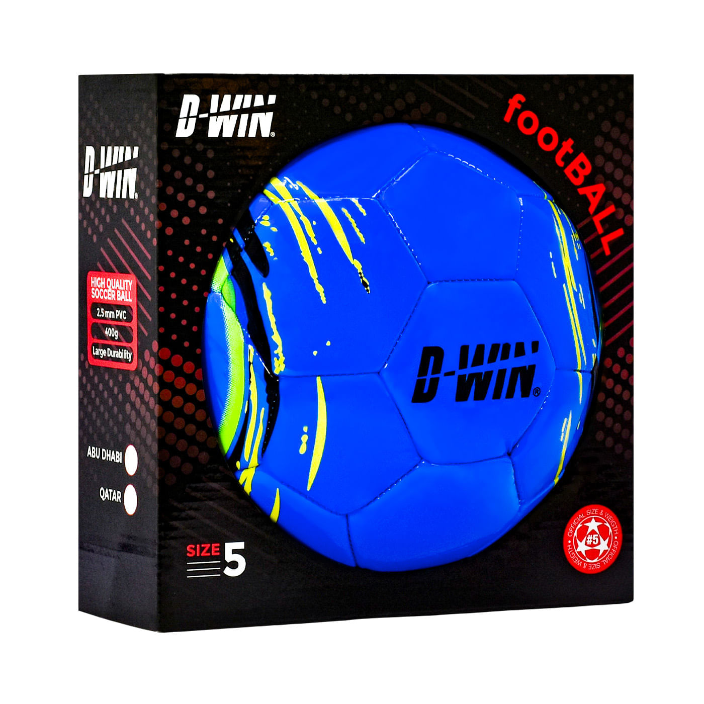 Balón de Fútbol N5 D-WIN Champion Game Azul Blue con Caja img #1
