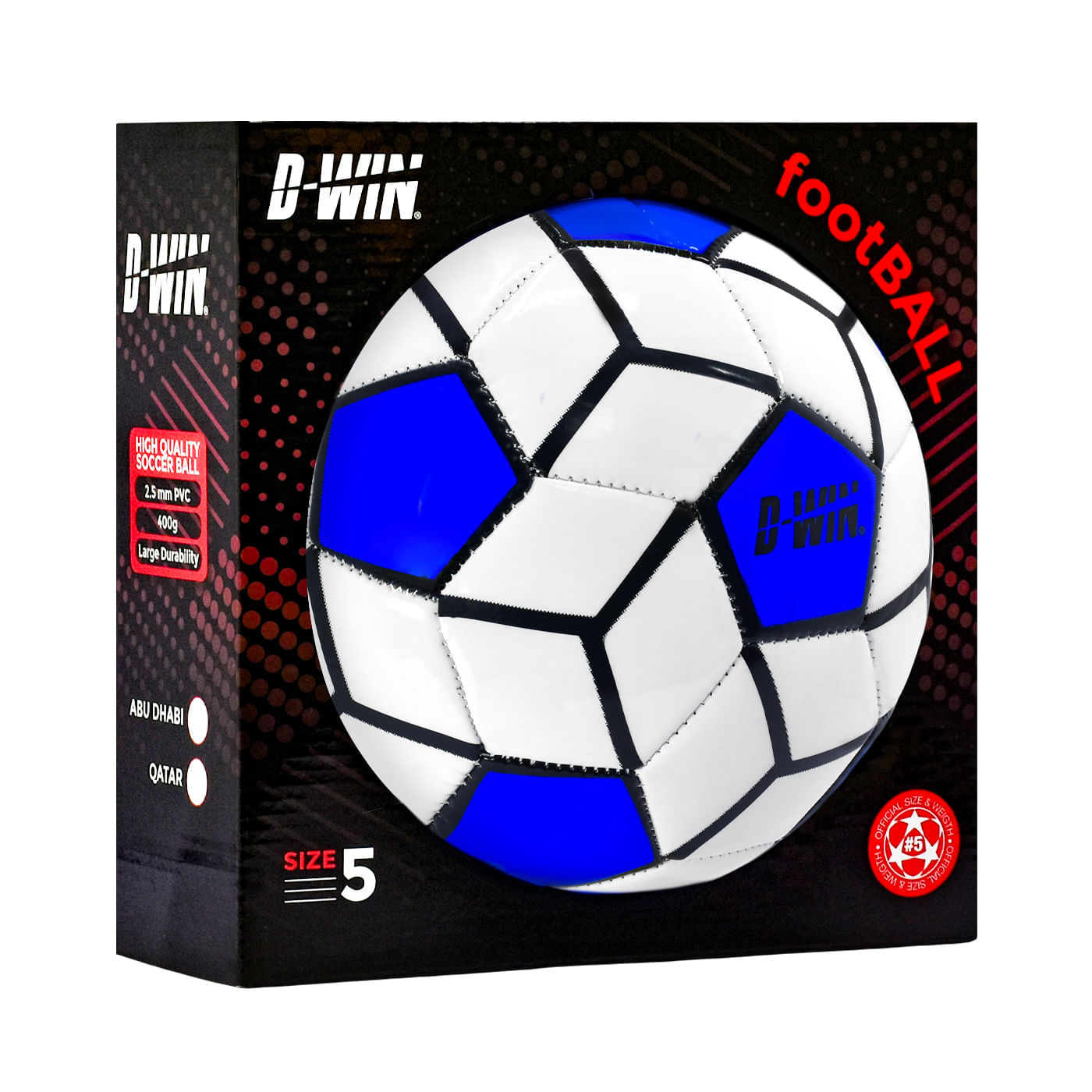 Balón de Fútbol N5 D-WIN Champion Game Azul con Caja img #1