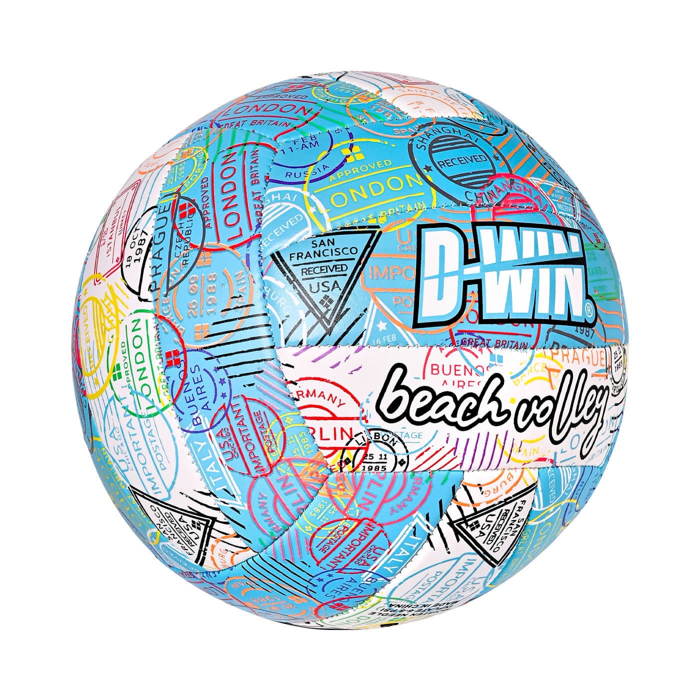 Balón de Volleyball N5 D-WIN Champion Game Azul con Caja img #3
