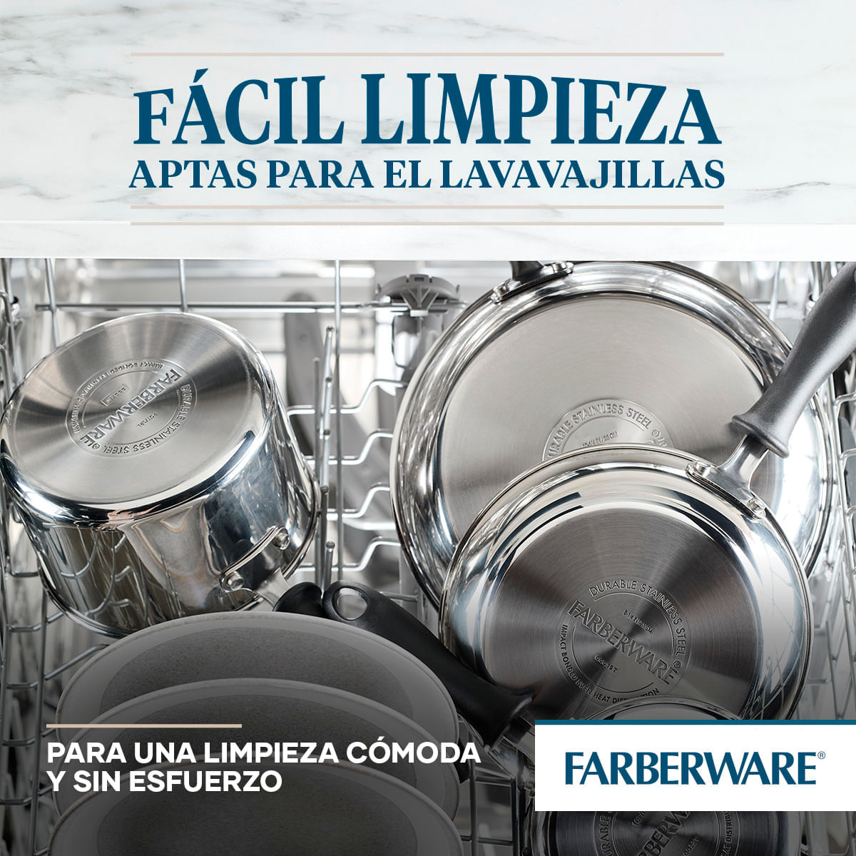 Set Sartenes 21,6cm y 26cm Acero Inoxidable. Reliance. Farberware img #11