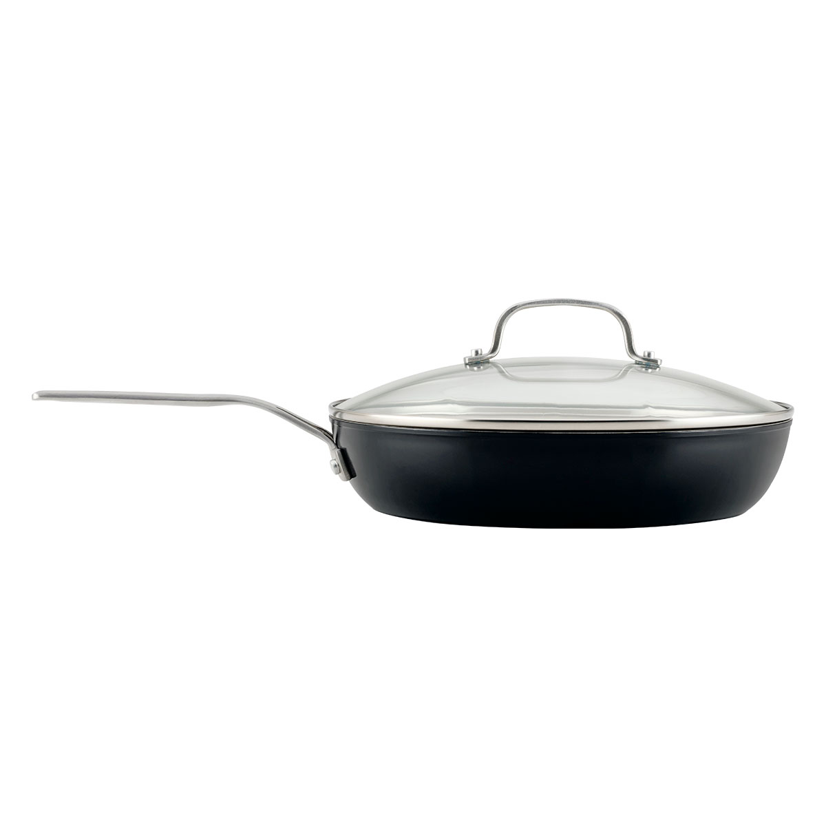 Sartén con tapa 31cm, Aluminio Forjado. Antiadherente Cerámico, Color Negro. KitchenAid img #1