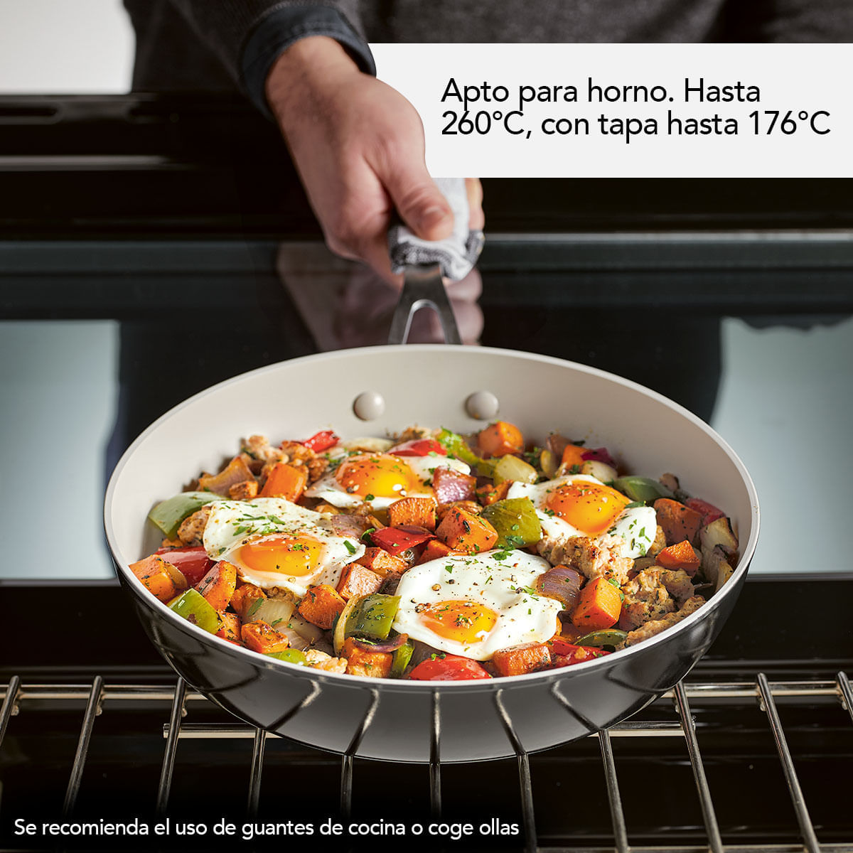 Sartén con tapa 31cm, Aluminio Forjado. Antiadherente Cerámico, Color Negro. KitchenAid img #6