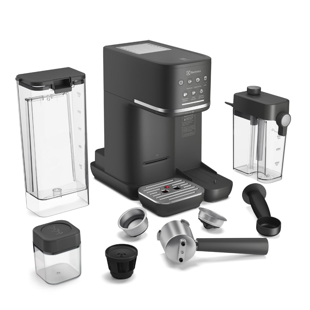 Cafetera Espresso Electrolux 1,2L Cápsula y Vaporizador de Leche Negro ECM70 img #8
