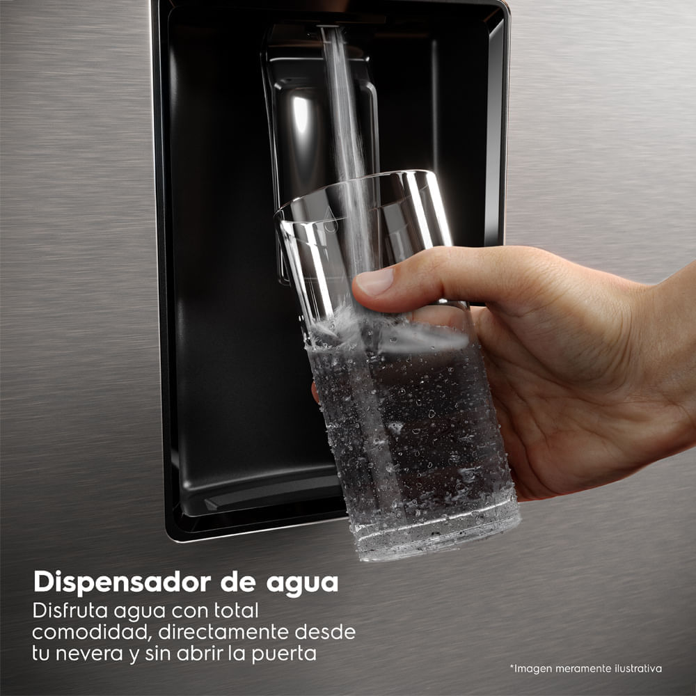 Nevera Electrolux Congelador Superior No Frost 239L Inverter Dispensador de agua Gris ERT25A3C6DS img #6