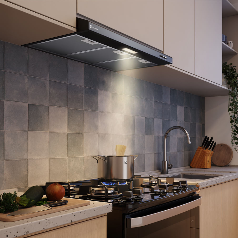 Campana Extractora Electrolux empotrable de pared 80cm 3 velocidades Negro DE8SB img #7