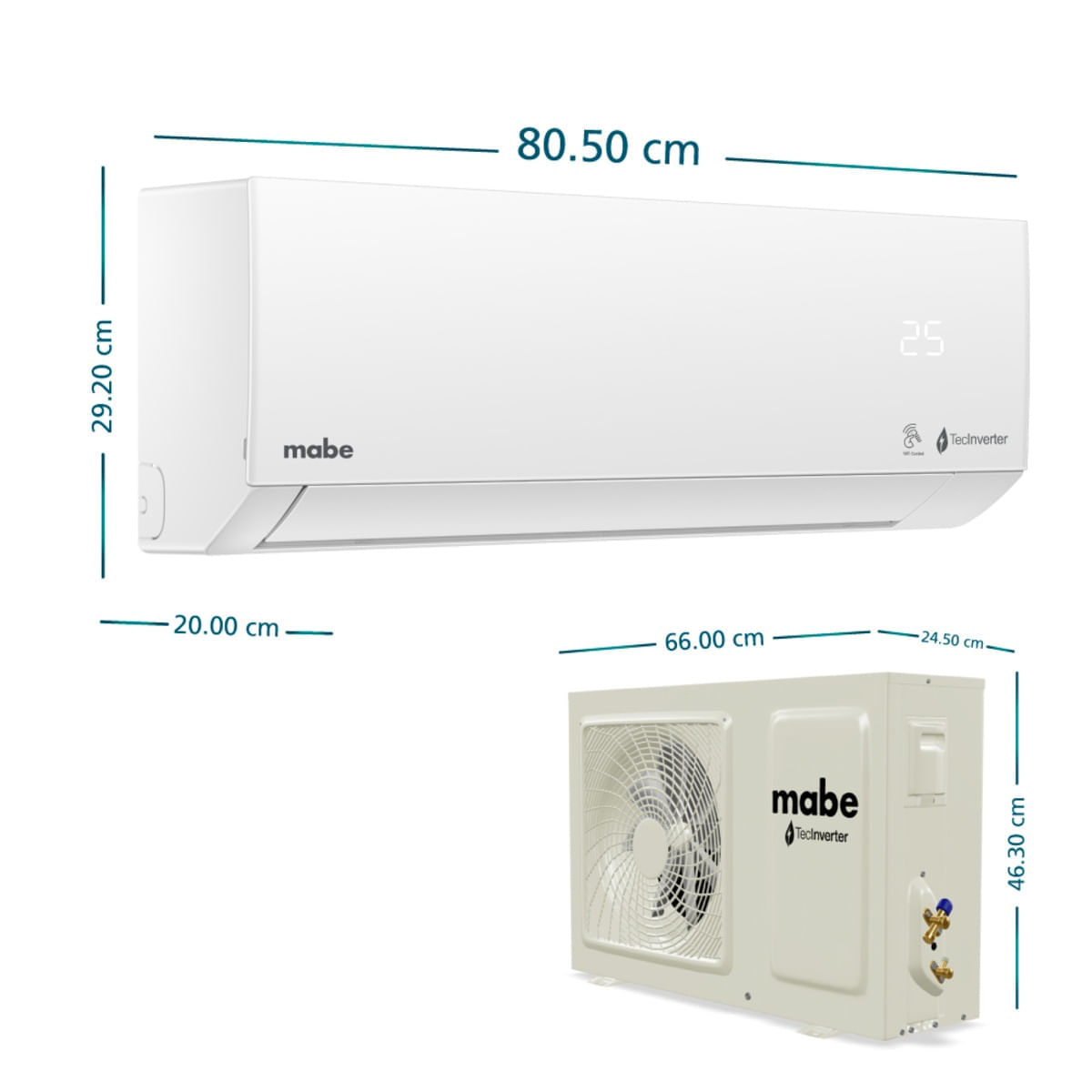 Aire Acondicionado Mabe 12000 BTU Tipo Split Inverter 220V MMI12CDBWCC32DC1 Blanco img #3