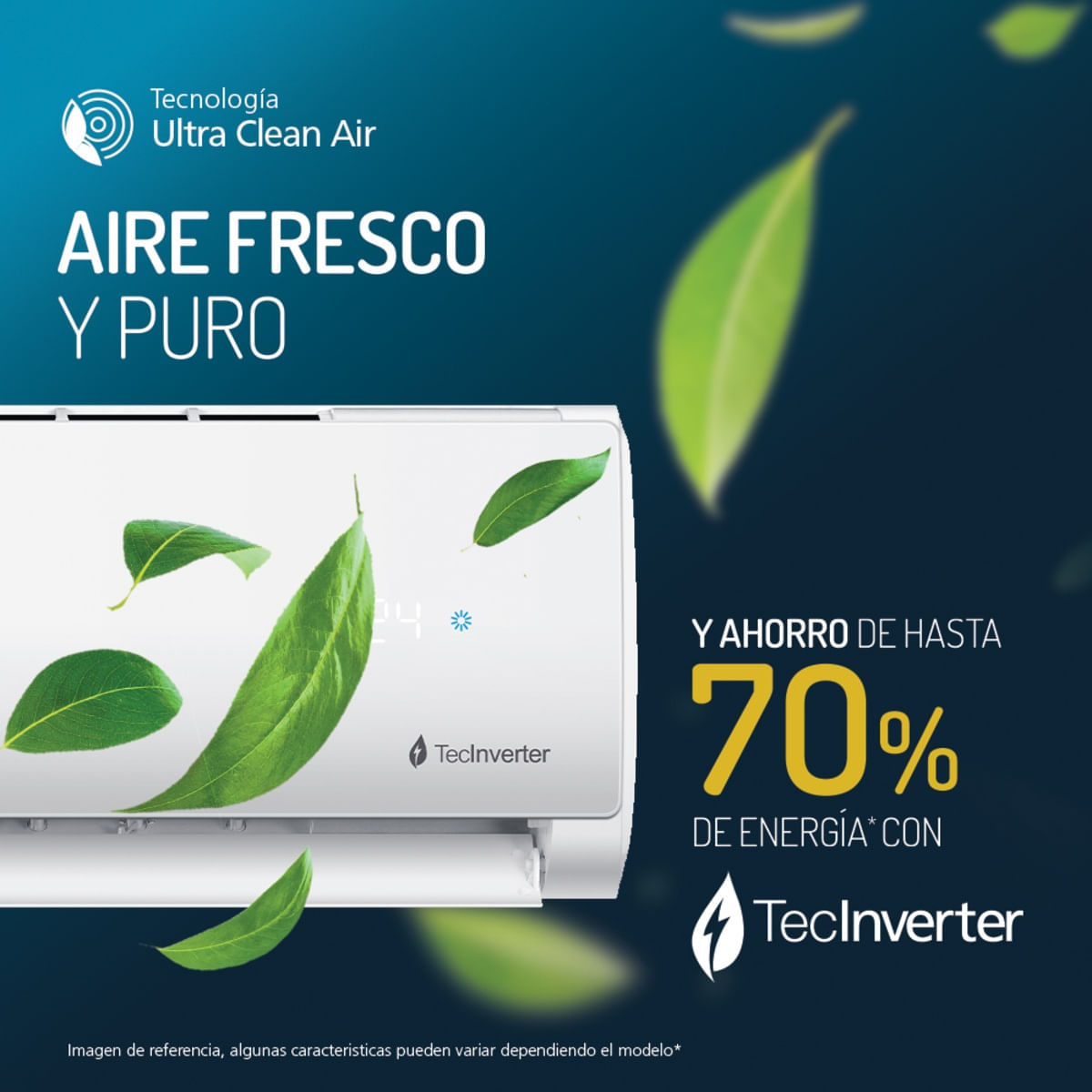 Aire Acondicionado Mabe 12000 BTU Tipo Split Inverter 220V MMI12CDBWCC32DC1 Blanco img #4