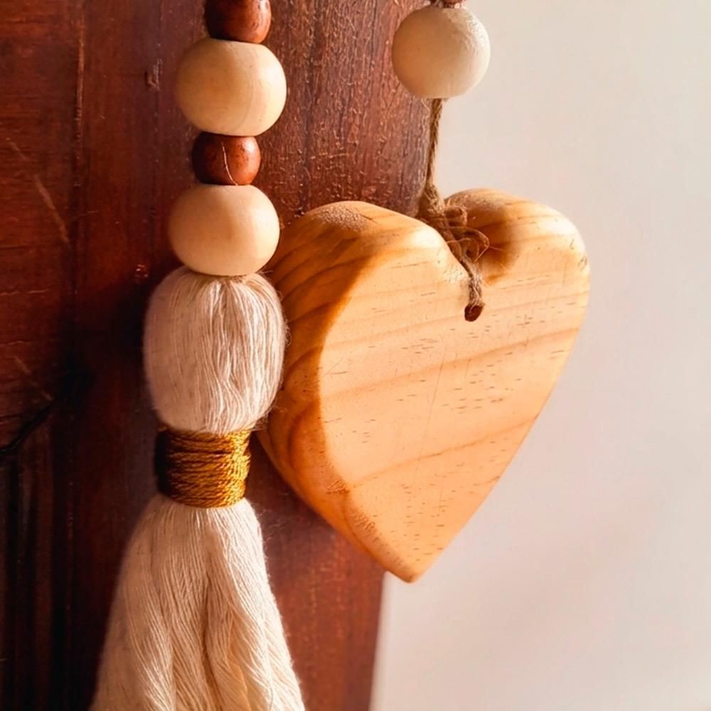 Colgante Corazon De Madera img #2