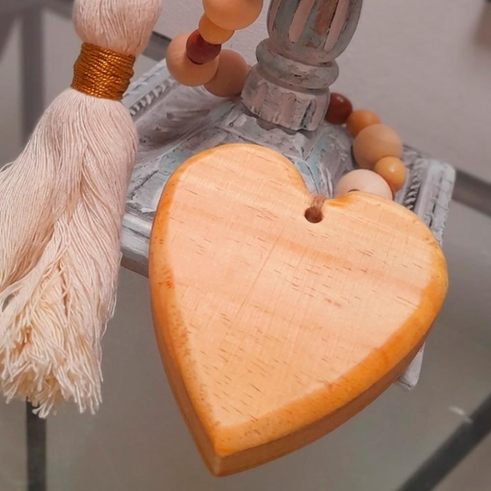 Colgante Corazon De Madera img #3