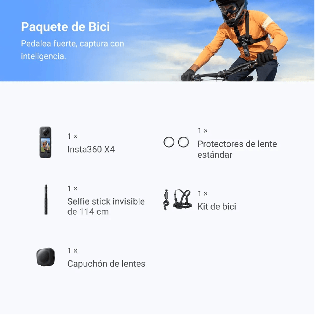 Cámara Insta360 X4 Combo Bikes img #2
