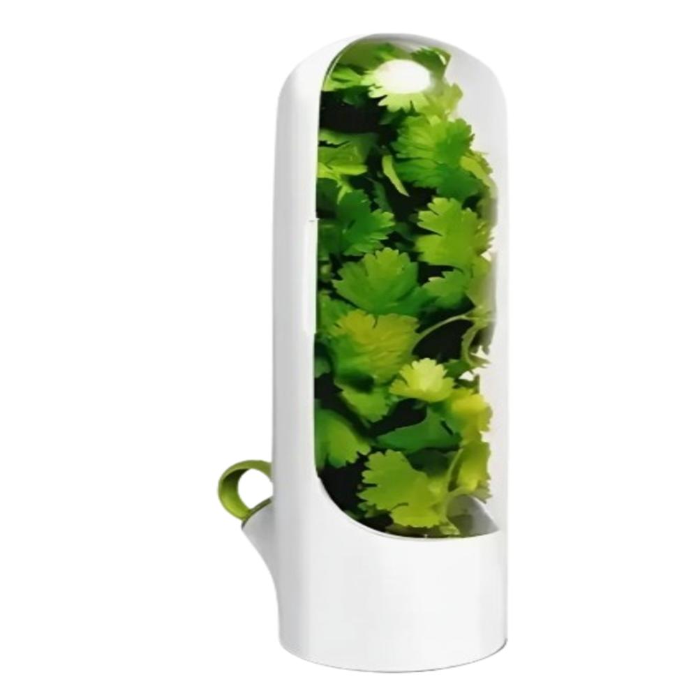 Recipiente Herb Saver Conservador De Hierbas Blanco Cilindro img #1