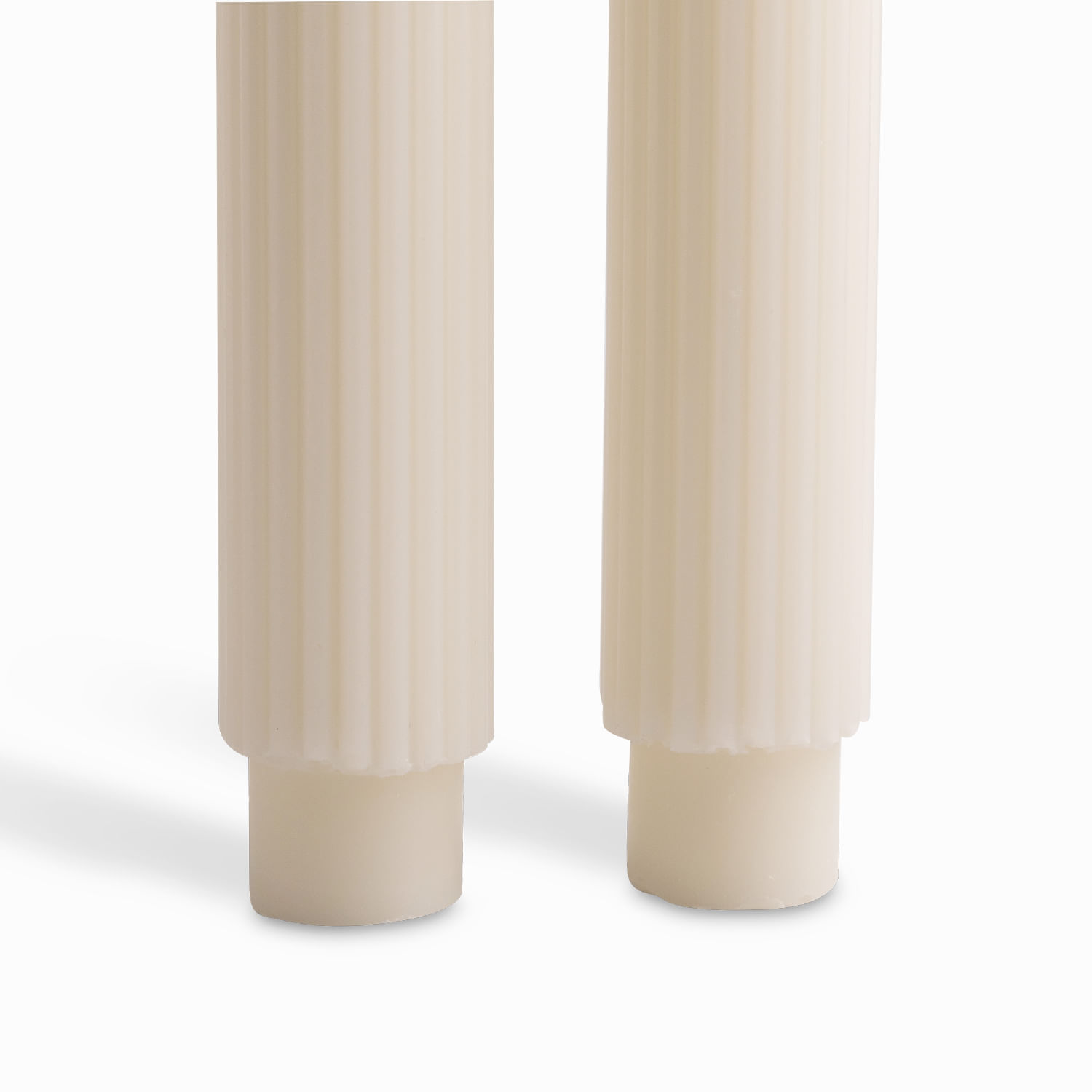 Velas largas rayas Ivory 27cm set x2 img #5