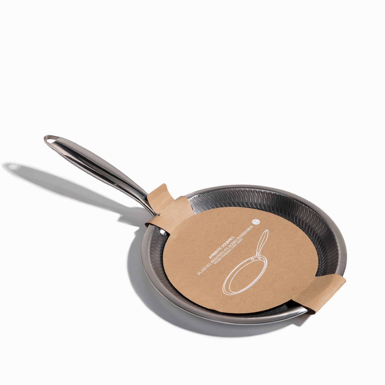 Plancha redonda en acero inoxidable 24cm img #5