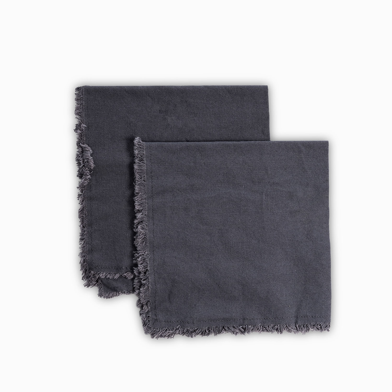 Servilleta de tela flecos gris setx2 img #1