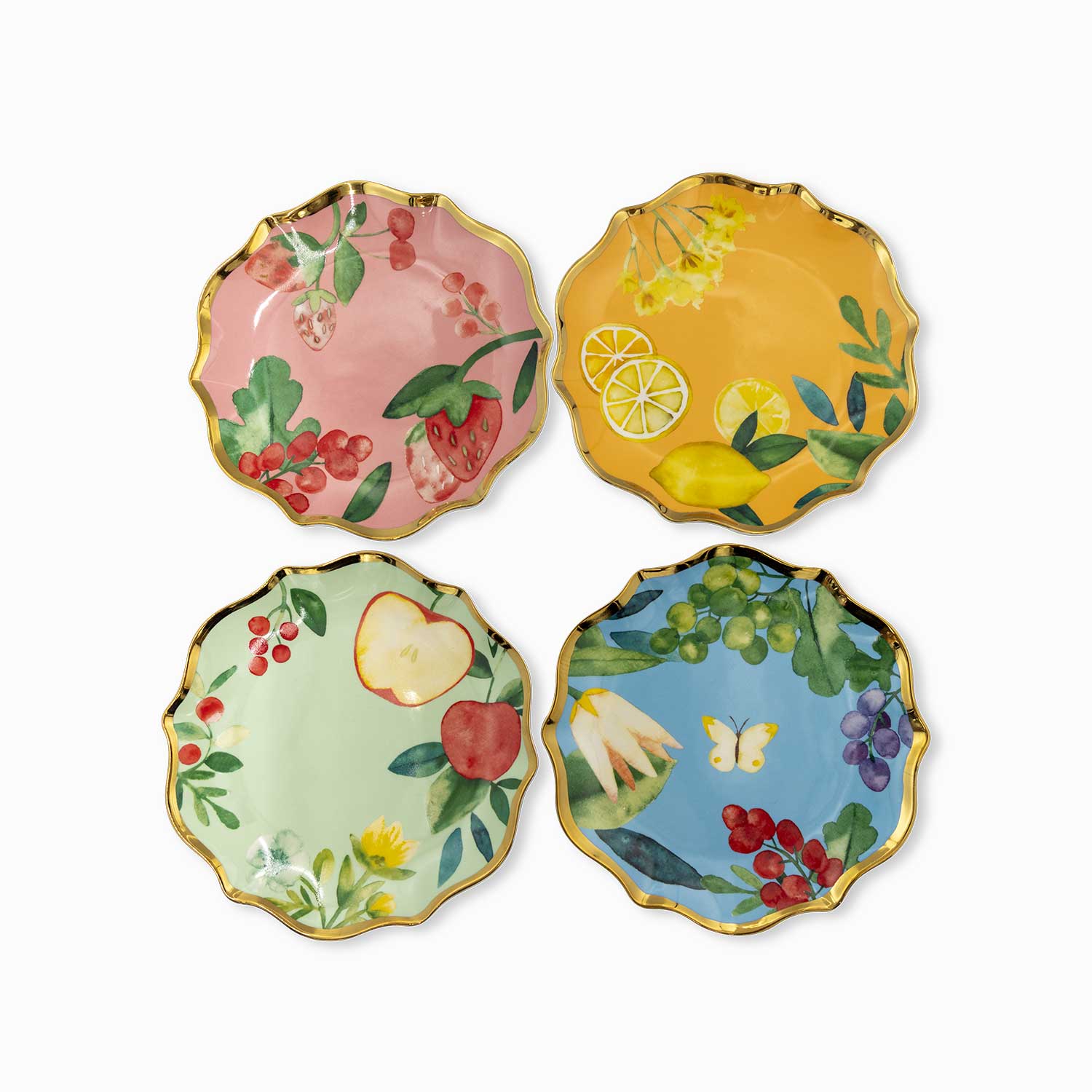 Plato mediano Frutal 20cm set x4 img #1