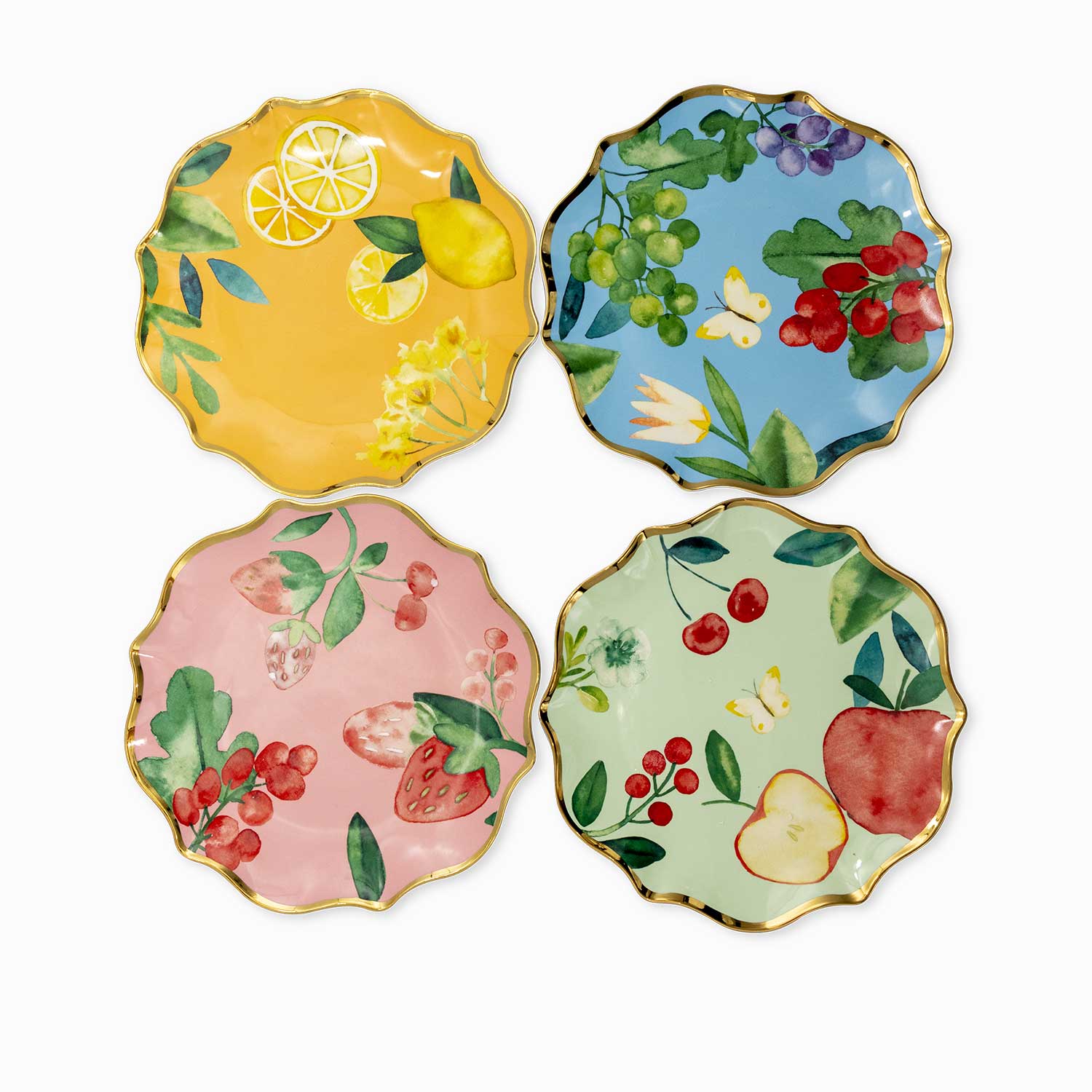 Plato principal Frutal 27cm set x4 img #1