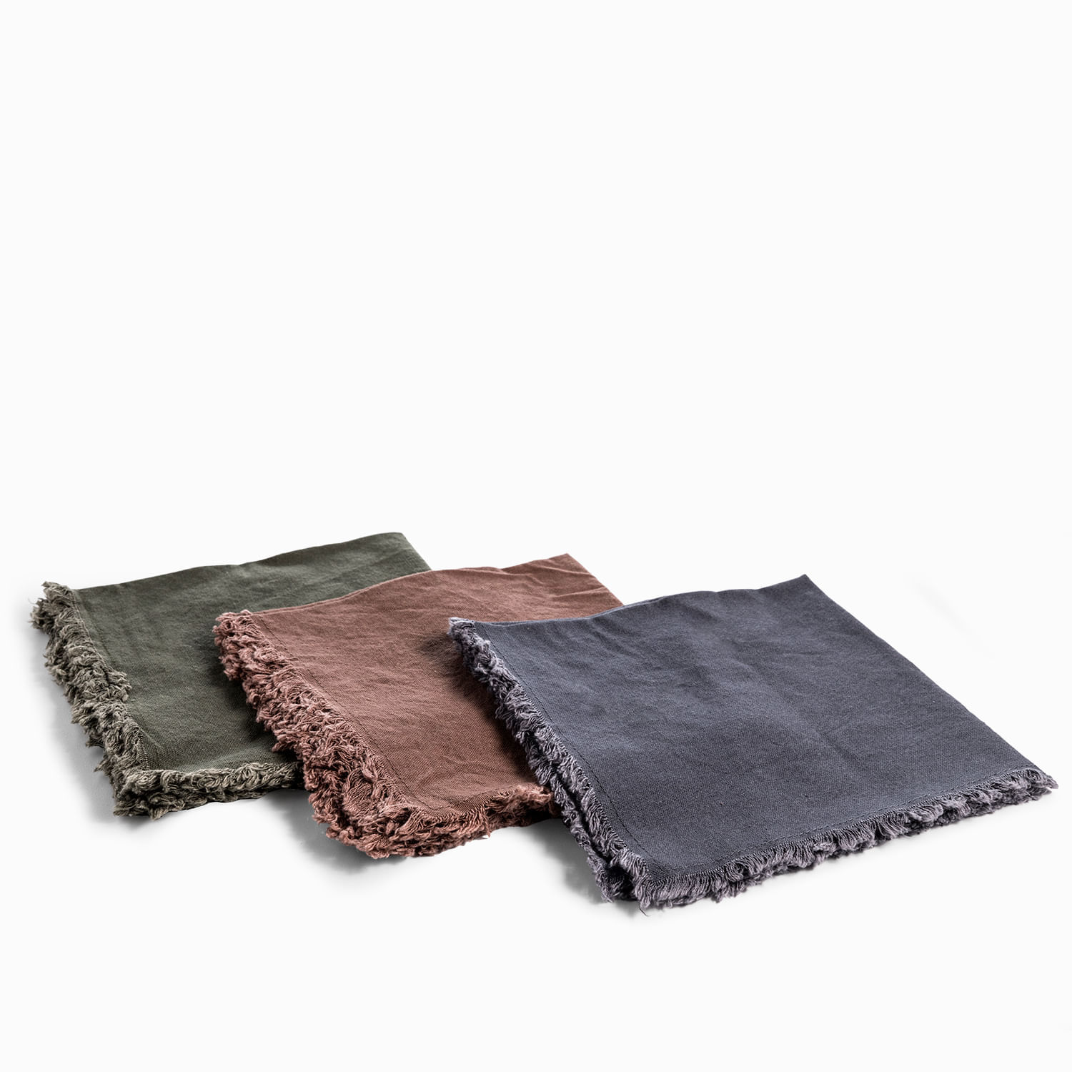 Servilleta de tela flecos café setx2 img #3
