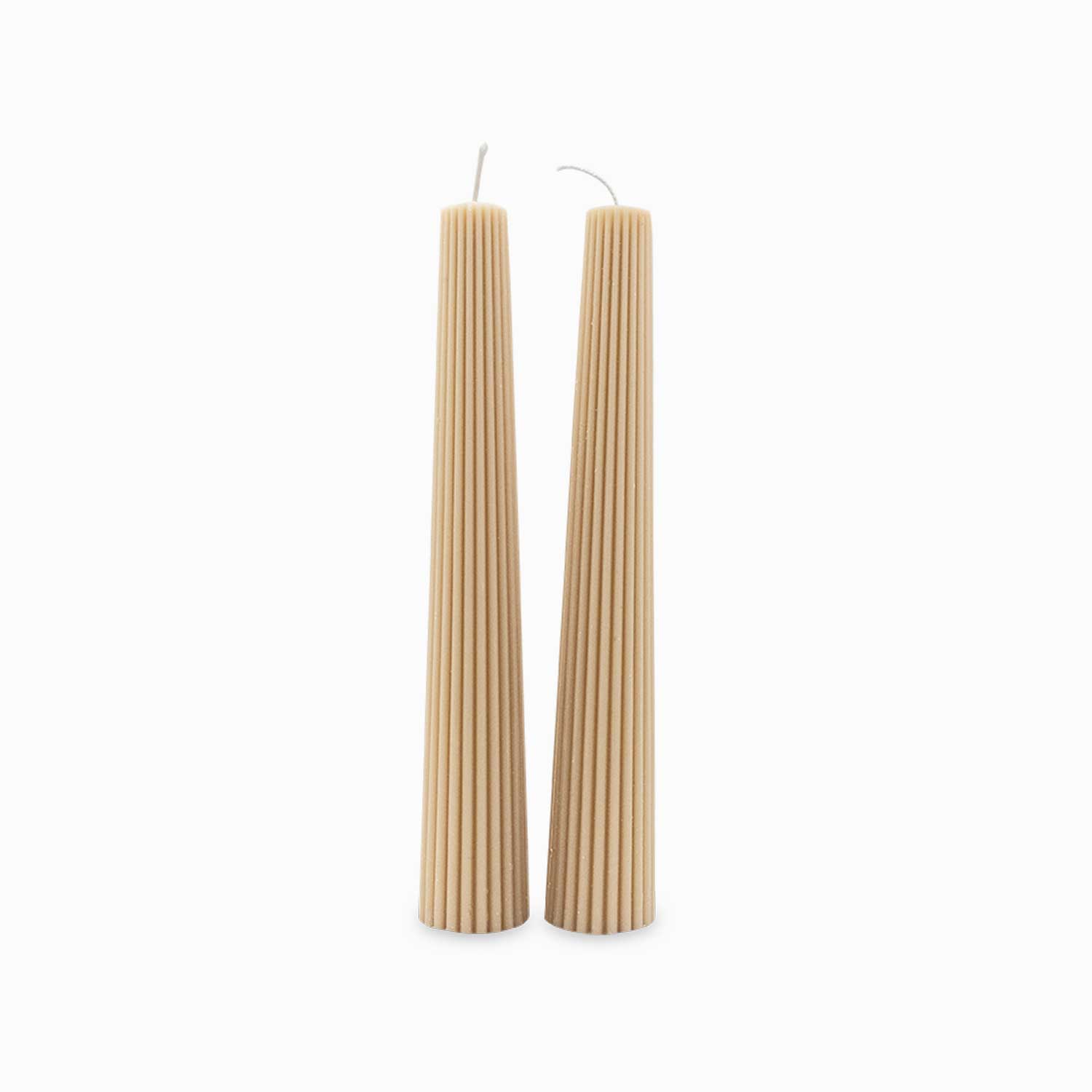 Velas Tower beige 23cm set x2 img #1