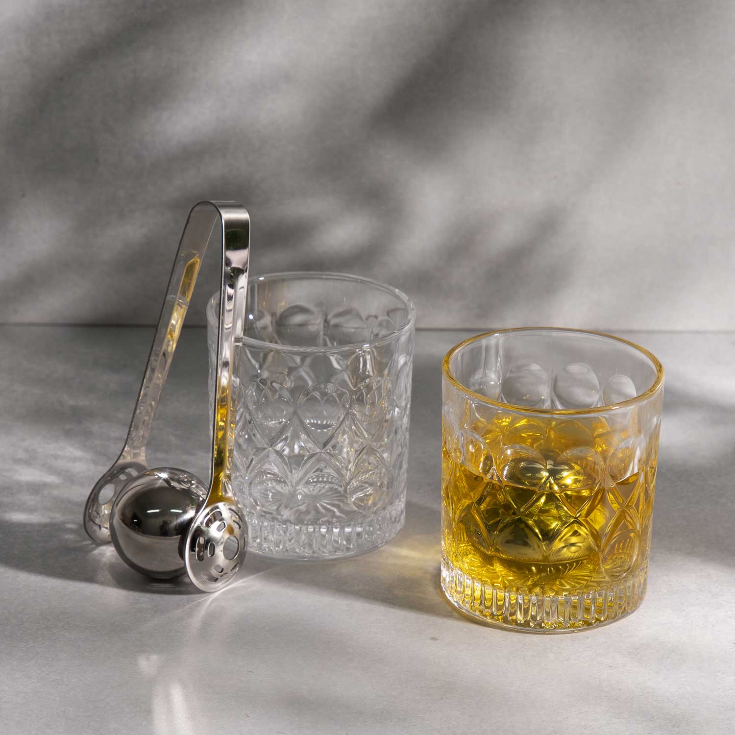 Set esferas de hielo en acero y pinza img #2