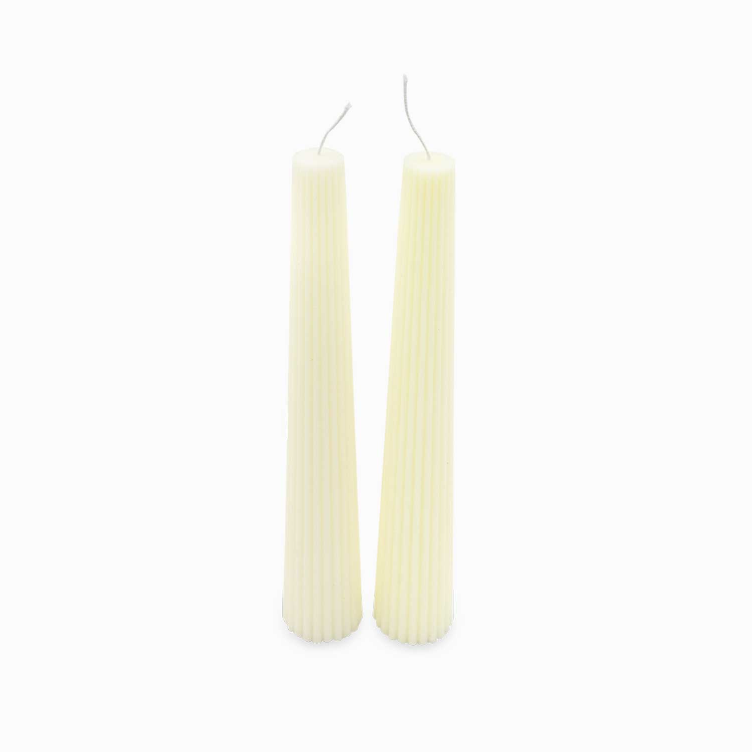 Velas Tower ivory 23cm set x2 img #1
