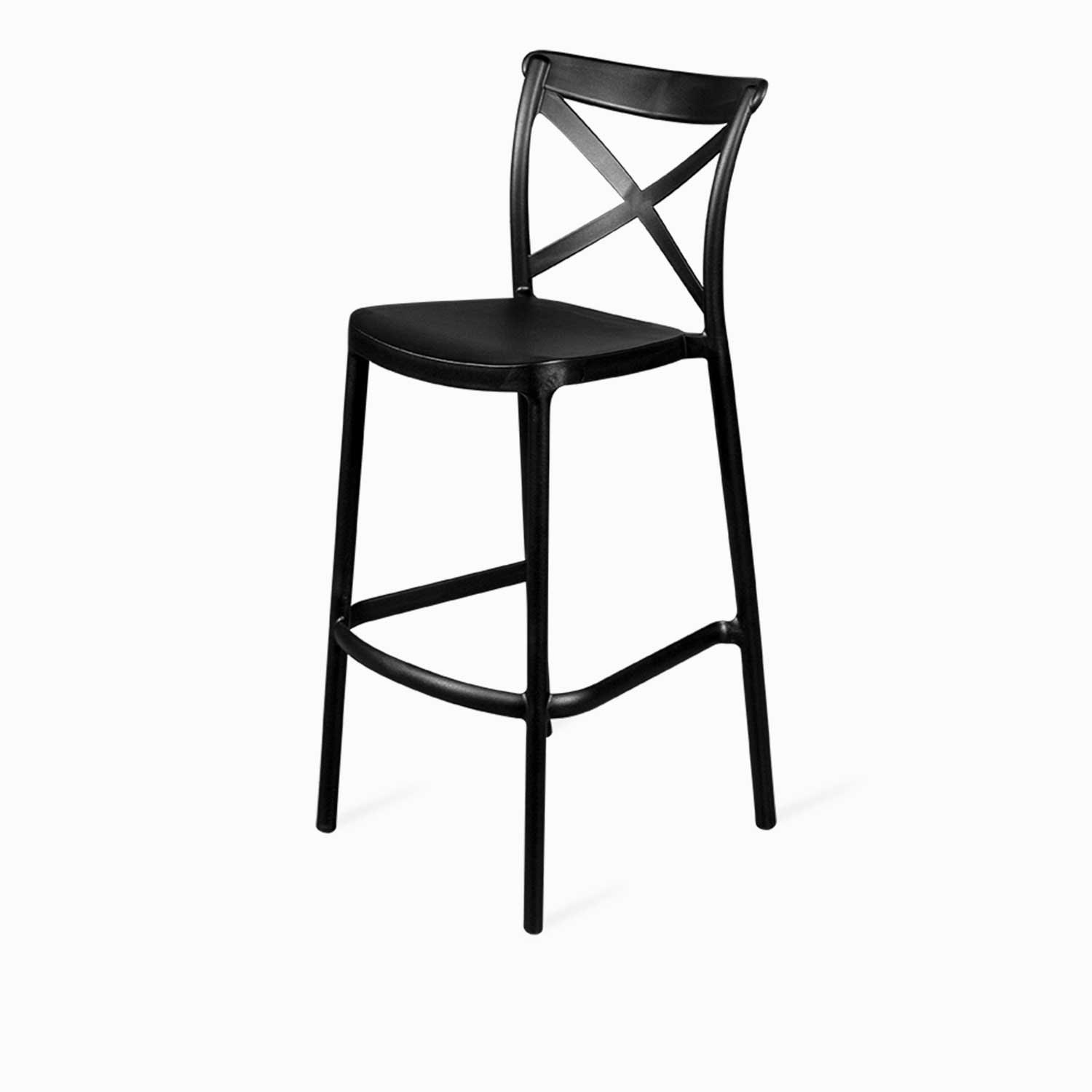 Silla X negra bar en plástico img #1