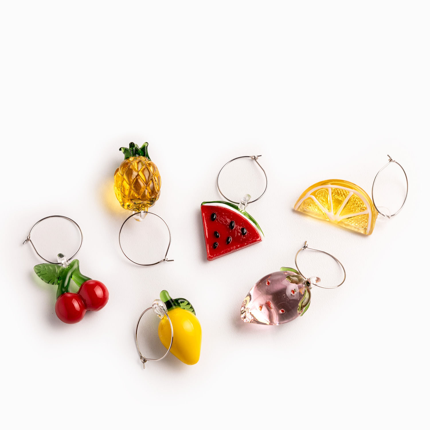Identificadores de copas frutas set x6 img #1