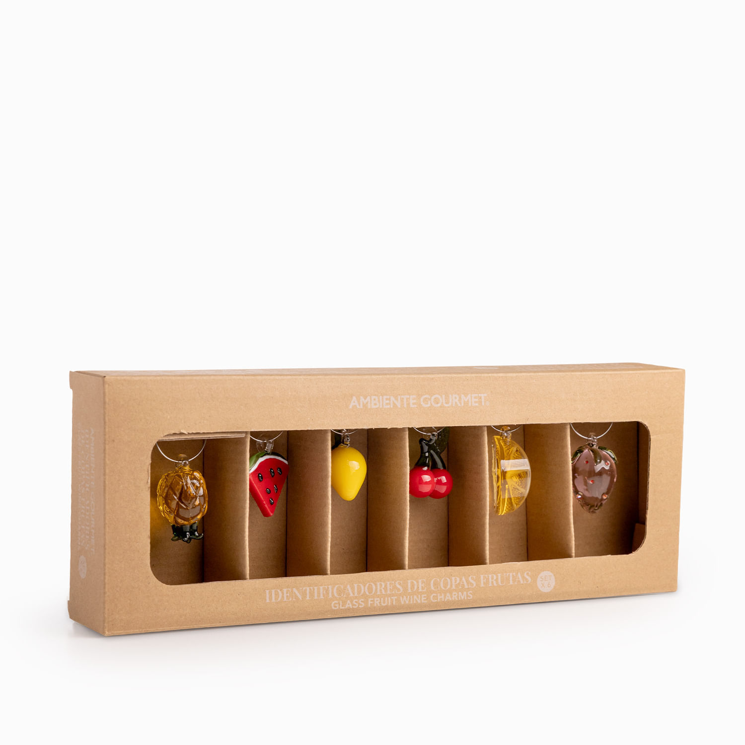 Identificadores de copas frutas set x6 img #3