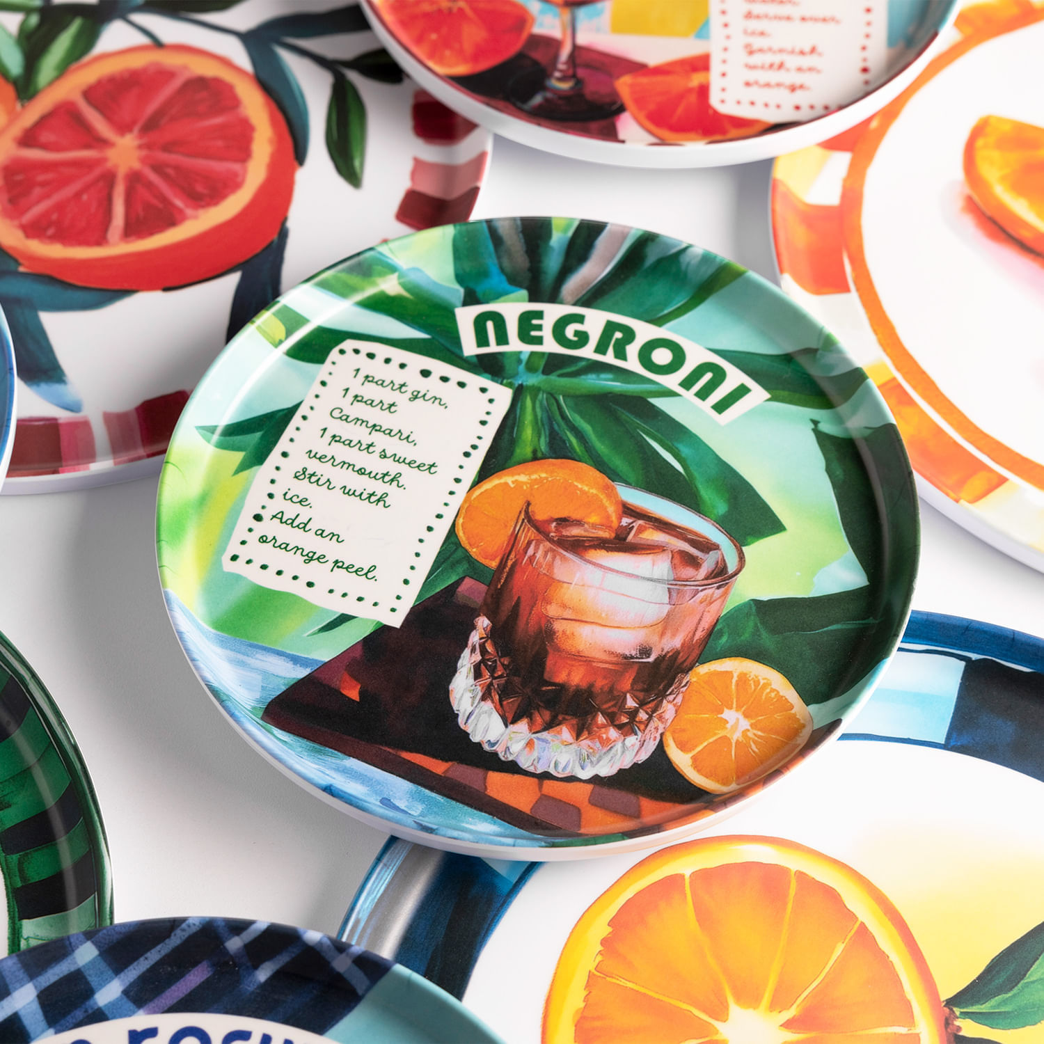 Platos melamina serie cocteles set x8 img #7
