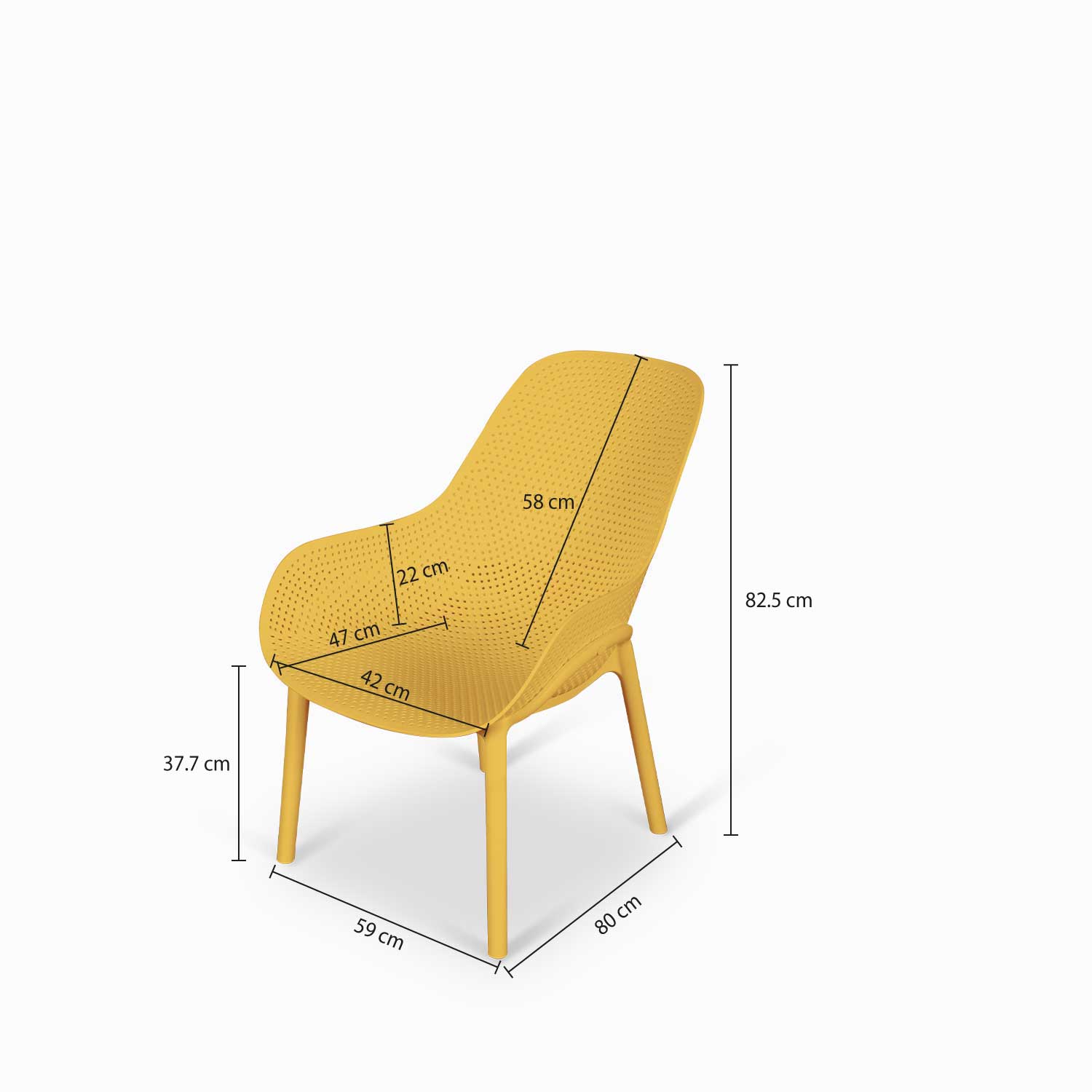 Silla Bavaro amarilla img #3