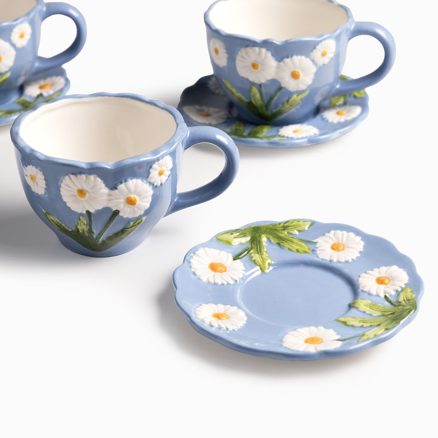 Pocillo y plato Margarita 350ml set x4 img #6