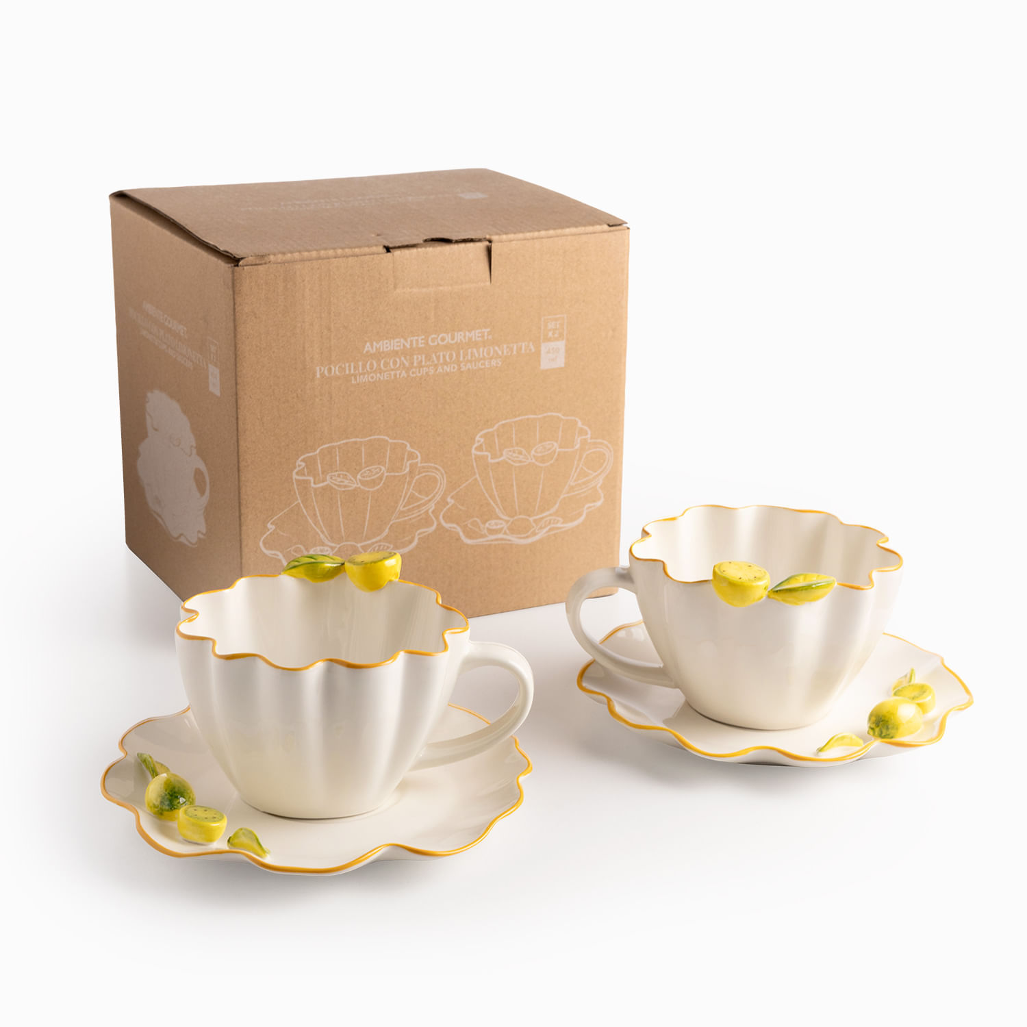 Pocillo y plato Limonetta set x2 img #5