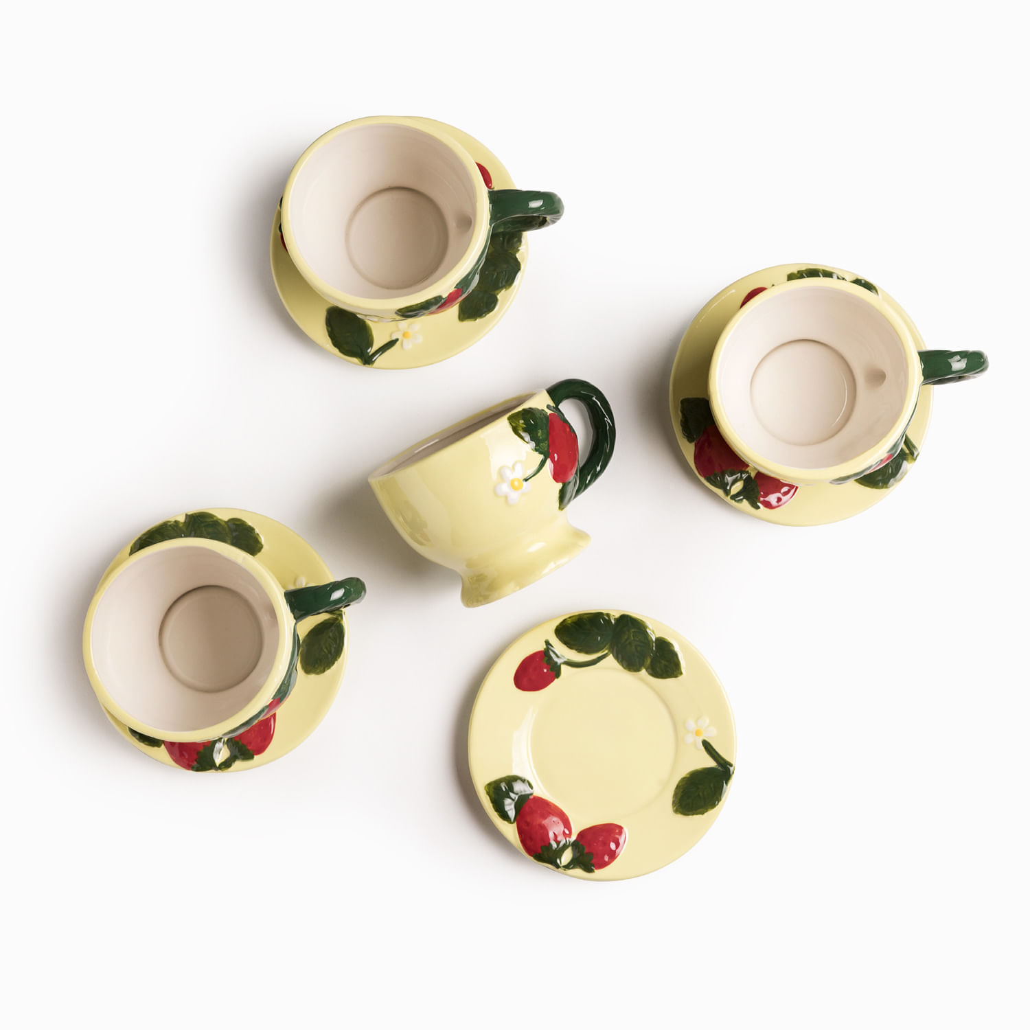 Pocillo y plato fresa 230ml set x4 img #7