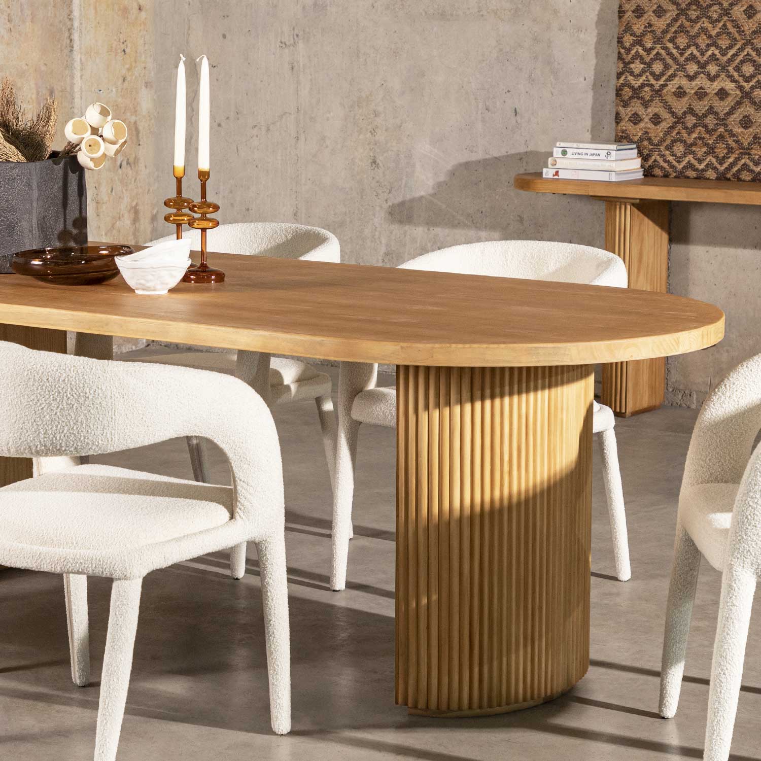 Mesa de comedor ovalada Nory76x240x100 img #5