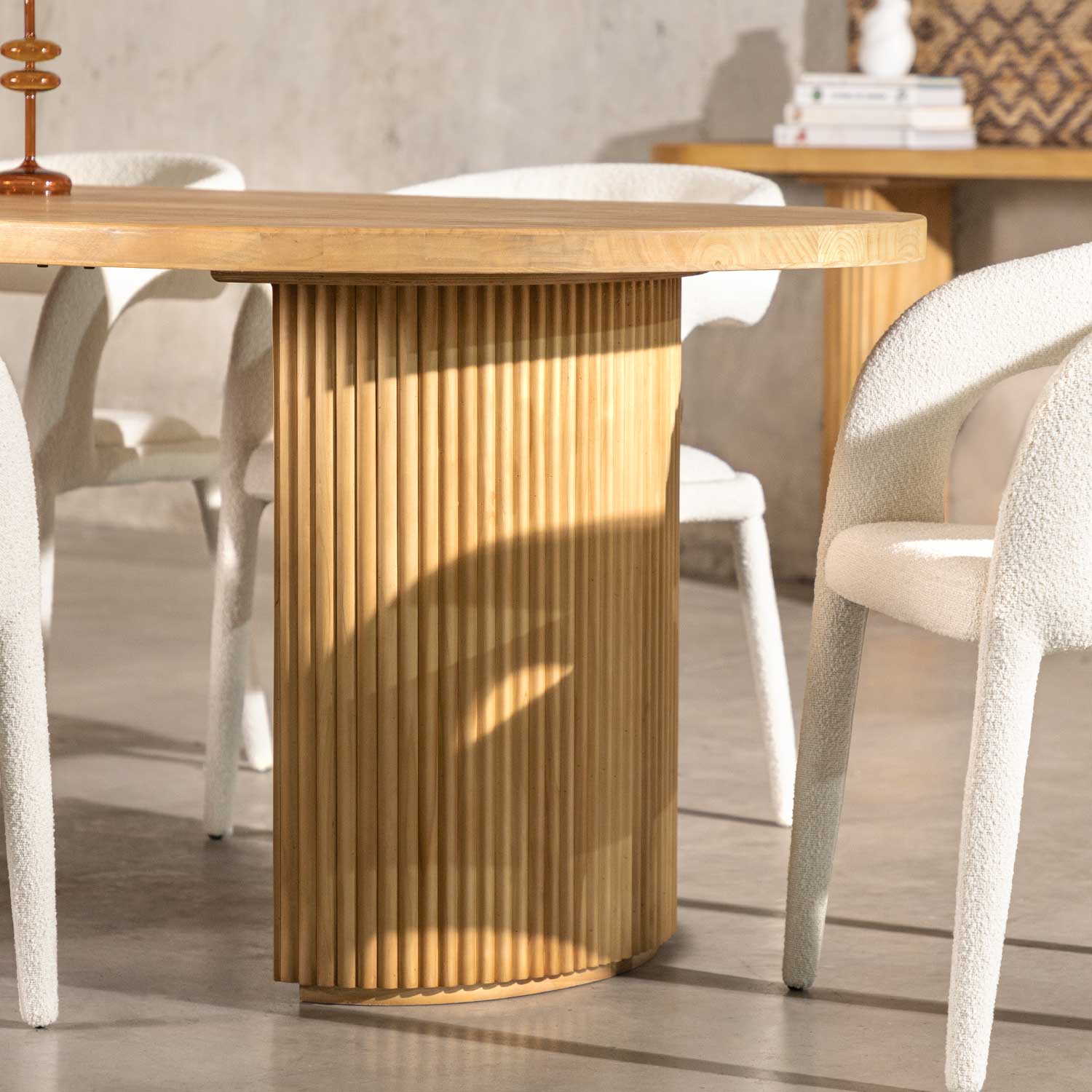 Mesa de comedor ovalada Nory76x240x100 img #4